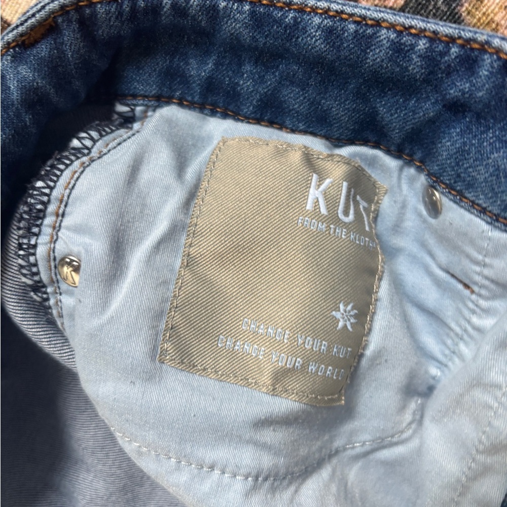 KUT FROM THE KLOTH Flare “Meg Fab Ab” Wide Leg Blue Jeans (Petite!) - Picture 7 of 15